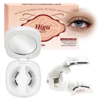 Image de Cils magnétiques avec applicateur, aspect naturel, sans colle, réutilisables, 1 paire
