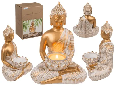 Produktbild von OOTB Deko-Figur Buddha mit Teelichthalter