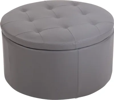 Produktbild von CLP Sitzhocker Evora grau Material Kunstleder
