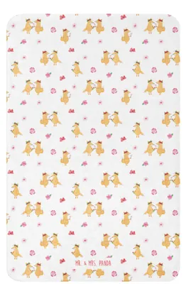 Produktbild von Mr. & Mrs. Panda Tagesdecke Fuchs Blumen 100 x 150 cm - Weiß - Geschenk, Heimdecke, Kuscheldecke, Überwurf, Blumenliebe, Plaid, Blume, Ich, Wärmedecke, Blumenkranz, Boho