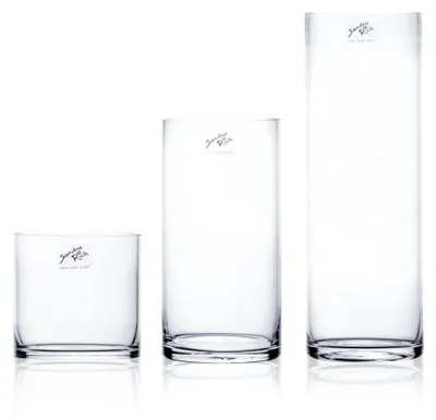 Produktbild von Glasvasen Set 3-teilig "Cyli" 10, 20, 30cm Zylindirische Blumenvase