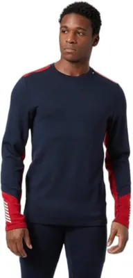 Obrázok produktu pre Helly Hansen Lifa Merino Midweight Crew Dlhé rukávy spodná vrstva Modrá L Pánska Modrá L