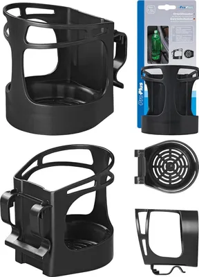 Produktbild von Becherhalter bis zu 1,5L - Universeller Flaschenhalter Getränkehalter mit flexiblem Befestigungswinkel 12,8x8,7x12,1cm