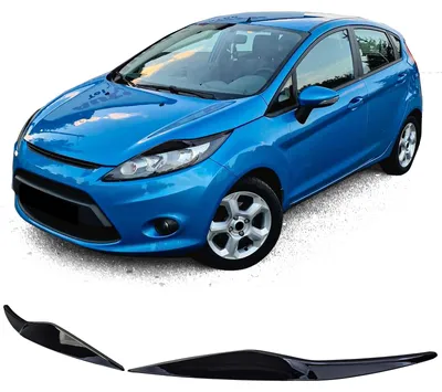 Für Ford Fiesta MK7 ab 2008-2012 Scheinwerferblenden Böser Blick Schwarz Glanz in der Farbe Schwarz von Carparts-Online GmbH