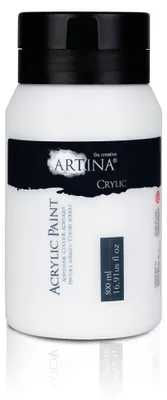 Produktbild von Artina Acrylfarben 500 ml Tube Titanweiss Crylic Hohe Pigmentierun