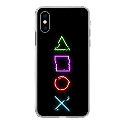 Produktbild von MuchoWow® Handyhülle Schutzhülle Hülle für iPhone X Spiele - Controller - Neon Silikon Softcase Handy Hülle - Handyhülle
