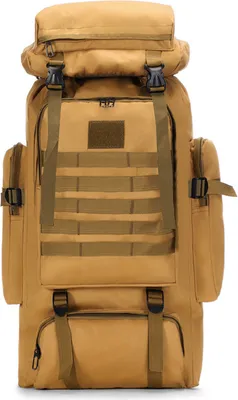 Produktbild von 80L Outdoor Militärrucksäcke, Oxford-Gewebe wasserdicht Jagdtaschen, Taktischer Rucksack für Camping, Wandern und Angeln, Khaki