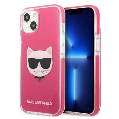 Obrázek produktu pro Pouzdro Karl Lagerfeld Choupette Head Na Iphone 13 - Fuksjowy
