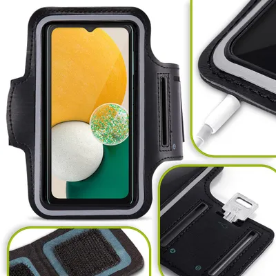 Produktbild von Handy Hülle für Samsung Galaxy A13 5G Fitness Case Jogging Sportarmband Schwarz