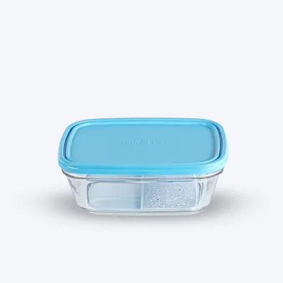 Image de Freshbox - Boite de conservation rectangulaire couvercle bleu 1,65L