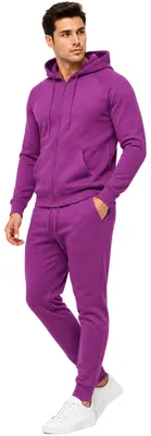 Produktbild von Herren Jogginganzug einfarbig 100% BW 586 Lila S