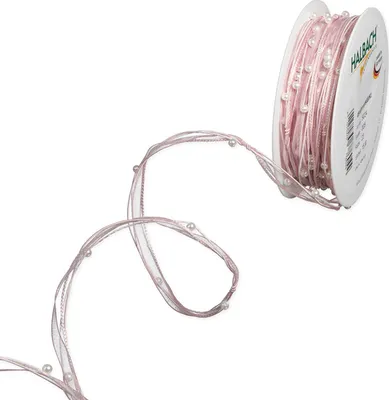 Produktbild von Organza-Perlen-Schnur hellrosa 15m