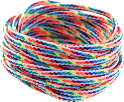 Produktbild von 3m Polyesterschnur 4mm mehrfarbig PES Kordel Polyesterkordel Flechtschnur , Farbe:bright rainbow