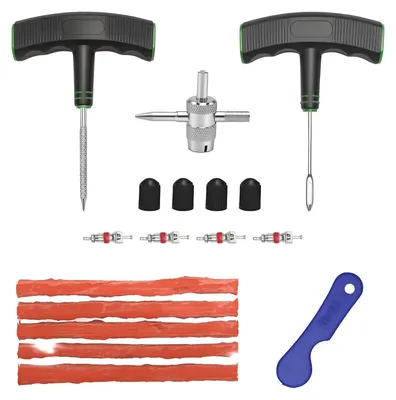 Immagine prodotto di Kit di riparazione per pneumatici tubeless, composto da 22 pezzi, per auto