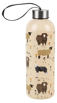Thermoflasche Edelstahl doppelwandig vakuumisoliert auslaufsicher Schaf Beige