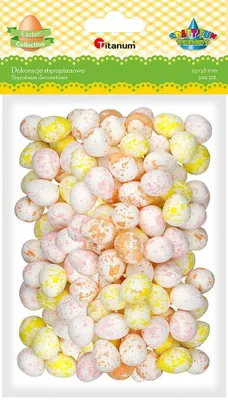 Produktbild von Bunte gepunktete Polystyrol-Eier 100 Stück Titanum