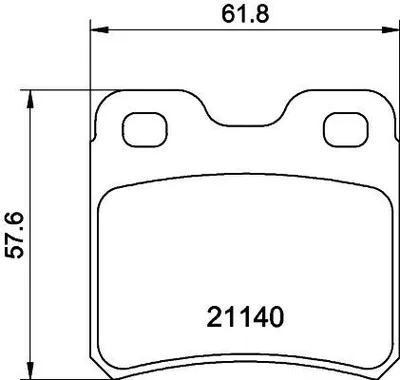 Produktbild von HELLA Bremsbeläge Satz Hinten Bremsklötze für OPEL Astra F CC (T92) 8DB 355 007-451