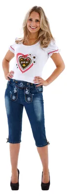 Produktbild von Trachtenjeans blau knielang, Größe:36