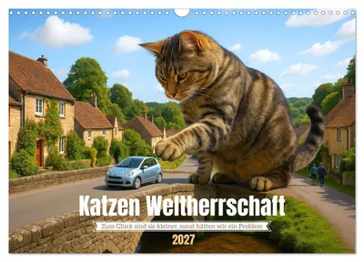 Produktbild von Katzen Weltherrschaft (Wandkalender 2027 DIN A3 quer), CALVENDO Monatskalender