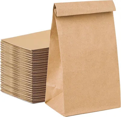 Obrázok produktu pre 50 hnedých kraftových vreciek 20 × 13 cm – darčekové vrecká na adventný kalendár