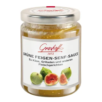 Produktbild von Grashoff Grüne Feigen Senf Sauce zu Käse und Fleischgerichten 200ml
