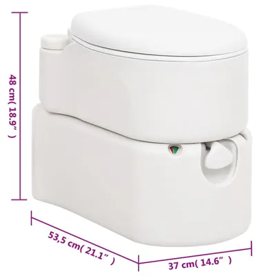 Produktbild von vidaXL Camping-Einbautoilette Weiß 24+17 L HDPE & Emaille