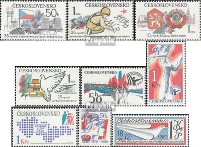 Produktbild von Briefmarken Tschechoslowakei 1980 Mi 2567-2568,2569-2570, 2571-2572,2583,2588,2595 (kompl.Ausg.) postfrisch Aufstand
