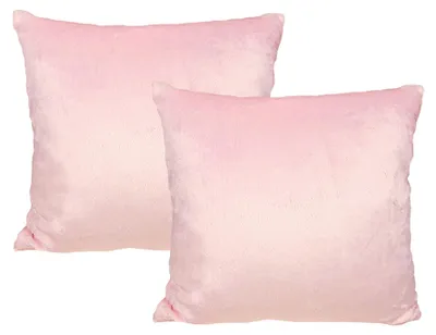 Produktbild von JACK 2er Set Teddy Flausch Kissenhülle Kissenbezug flauschig kuschlig weich Rosa 45 x 45 cm
