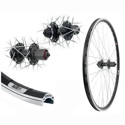 Produktbild von AGGRO-X 28 Zoll Alu Hinterrad 19-622 Laufrad V-Brake Hohlkammer Felge Disk 6-Loch 8-10 Fach Kassette