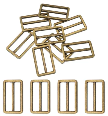 8 Metall-Schiebeverschlüsse, 3,8 cm, Zinklegierung, Messing