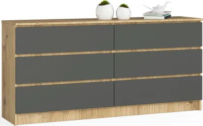 Produktbild von AKORD Furniture Factory OP0LK-1ARTSZAR010, Eiche, 6 Schublade(n), Matt, 16 mm, 71 cm, 400 mm