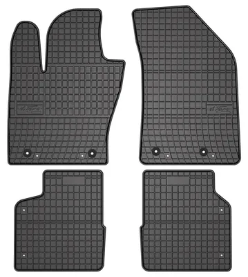 Image de Tapis de sol en caoutchouc pour Jeep Compass II 2016-2026 (SUV) – 4 pièces, noirs, sur mesure