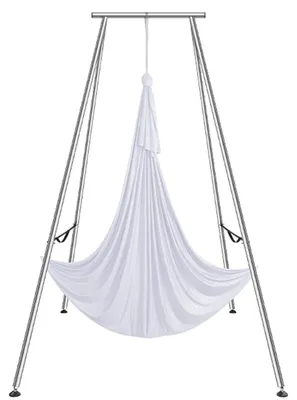 Obrázek produktu pro VEVOR Vzdušná houpací síť na jógu s rámem na jógu 6 x 2,6 m, bílá houpačka na jógu Air Flying, houpací síť na jógu Hammock Swing 250 kg Max. Nosnost, včetně jógových ponožek a podložek pod nohy, antigravitační cvičení
