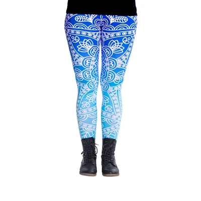 Produktbild von cosey - Mandala-Line Leggings (Einheitsgröße) - Design Mandala Ombré-Blue