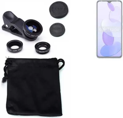 Produktbild von K-S-Trade Smartphone Kamera Linsen Set Kompatibel mit Infinix Smart 6 Plus X6511G 3in1 Clip-On Kamera Adapter Macro Weitwinkel FishEye Fischauge
