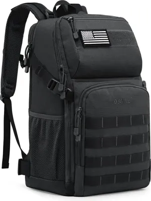 Immagine prodotto di zaino tattico militare 35L con patch bandiera DE nero-1