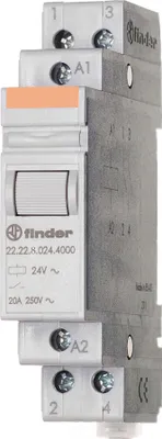 Immagine prodotto di FINDER Relè ist. 230VAC 22.22.8.230.4000 Serie 22 per guida 35mm 2S 20A 22.22.8.230.4000 (222282304000)