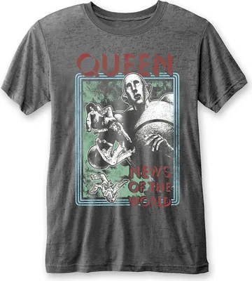Produktbild von Queen News of the World Burnout Charcoal Grey L T-Shirt