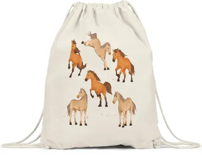 Produktbild von Pferd Turnbeutel Gymsack Pferde Hengst Stute Hobbie Pferdeflüsterer Pferdeliebhaber Reiten Spirit Reiterin Pony