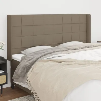 Produktbild von Cloris Designermöbel Kopfteil mit Ohren Taupe 163x16x118/128 cm Stoff 2024 Neu