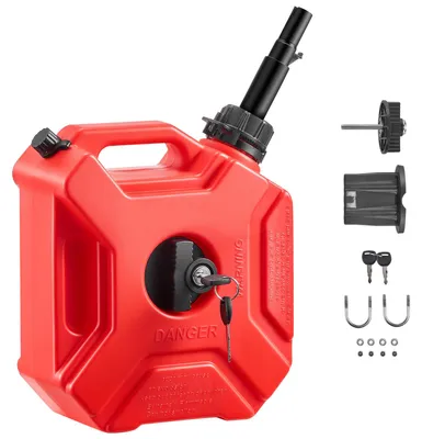 Produktbild von SucceBuy Kraftstoffkanister 5 L, Benzinkanister mit Ausguss und sicherer Halterung, maximale Durchflussrate von 15 L/min, Flüssigkeitsbehälter geeignet für Autos, Motorräder, ATVs und UTVs, rot