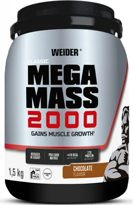 Produktbild von Weider Mega Mass 2000 (1500g) Chocolate - Gewichtszunahme - Ohne Kreatin