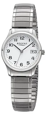 Produktbild von Regent Damen Uhr Metallarmband Edelstahl Armbanduhr Analog silber URF1512