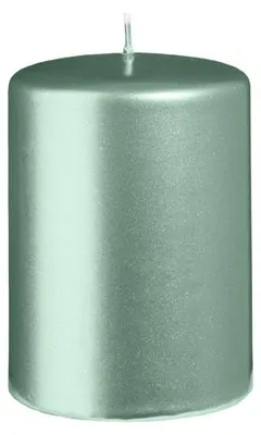 Produktbild von Stumpenkerzen Metallic Matt Candy Green 100 x Ø 70 mm, 6 Stück