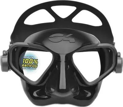Image de C4 Freediving Falcon Masque d'apnée antibuée Noir Noir One Size