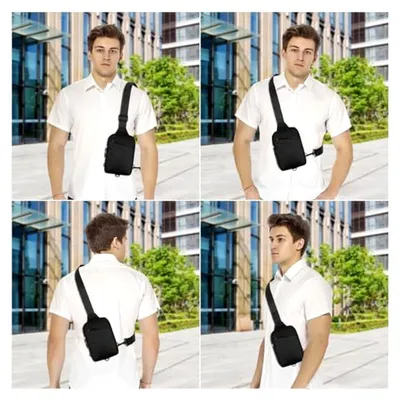 Produktbild von Crossbody Umhängetasche, Verstellbare Gürteltasche für Herren und Damen, Wasserdichte Schultertasche für Outdoor-Aktivitäten