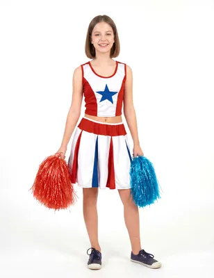Produktbild von Cheerleader-Kostüm für Mädchen - 140 (8-10 Jahre)