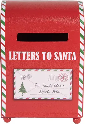 Produktbild von Clayre & Eef Weihnachtsdekoration Briefkasten 14x13x19 cm Rot Metall