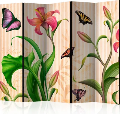 Produktbild von Akusticher Raumteiler Retro Vintage Foto Paravent 225x172 cm beidseitig auf Vlies-Leinwand bedruckt Akustikschaum Trennwand Spanische Wand Sichtschutz Home Office Blumen b-C-0415-z-c