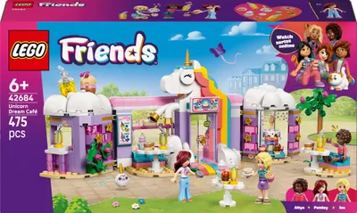 Productafbeelding van LEGO Friends Eenhoorn Droomcafé - Speelgoedbakkerij met 3 minipoppen, kassa en speelgoedvoedselaccessoires, inclusief cupcakes - Cadeau voor meisjes vanaf 6 jaar - 42684